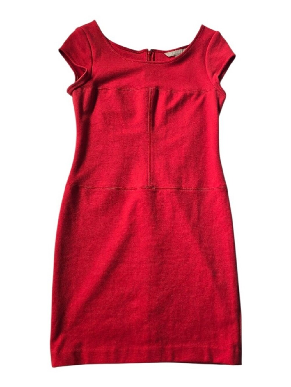 Banana Republic Classic Red Cap-Sleeve Sheath Dress